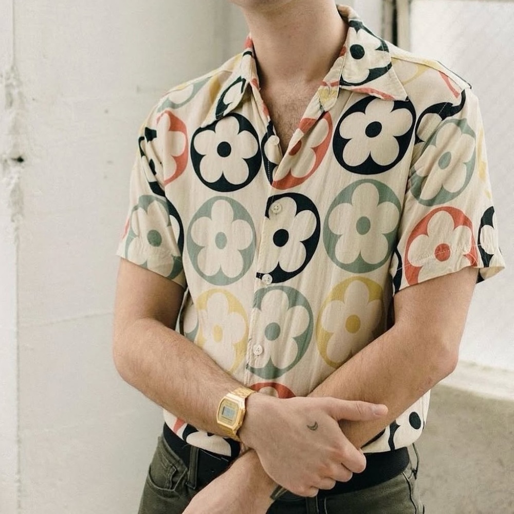 Petals and Peacocks Button Down Shirt